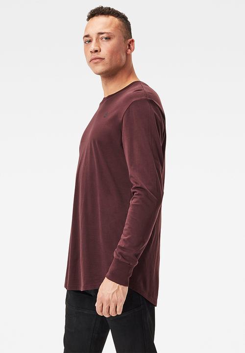 G-STAR - Lash r long sleeve tee - burgundy 