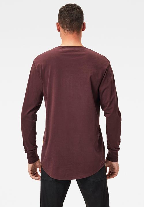 G-STAR - Lash r long sleeve tee - burgundy 