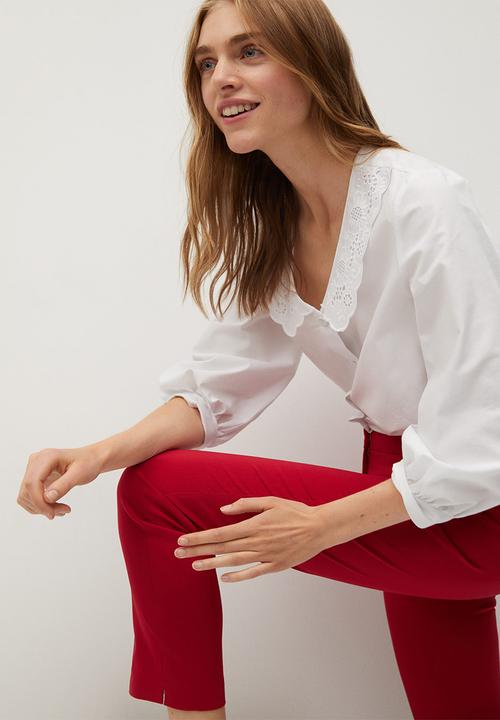 MANGO - Trousers cola - red