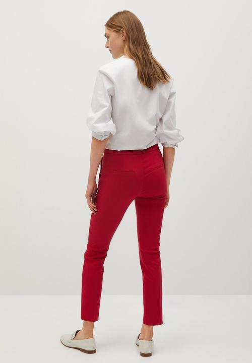 MANGO - Trousers cola - red