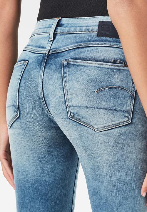 G-STAR - 3301 mid skinny rp ankle - vintage beryl blue