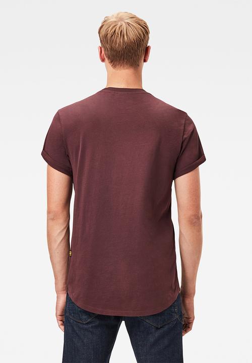 G-STAR - Lash r short sleeve tee - burgundy