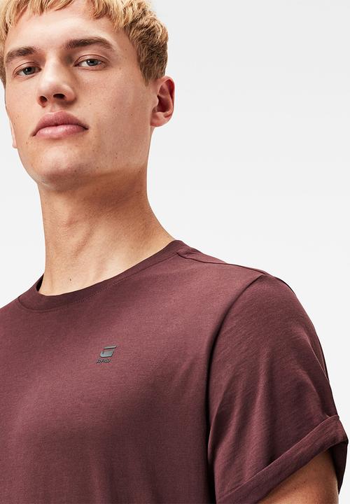 G-STAR - Lash r short sleeve tee - burgundy