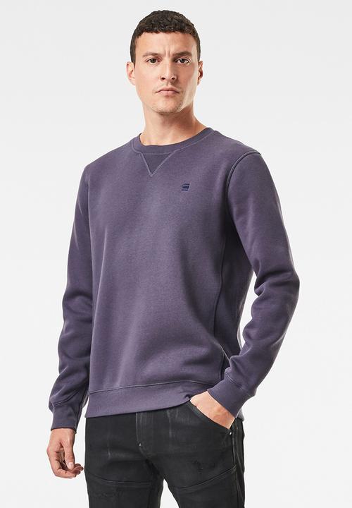 G-STAR - Premium core r long sleeve sweat - purple