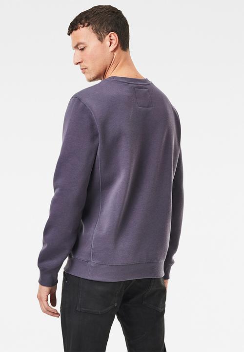 G-STAR - Premium core r long sleeve sweat - purple