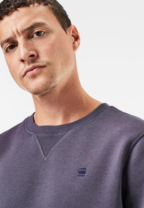 G-STAR - Premium core r long sleeve sweat - purple