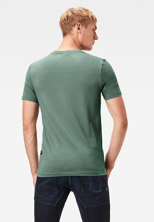 G-STAR - Text gr slim r t short sleeve tee - teal