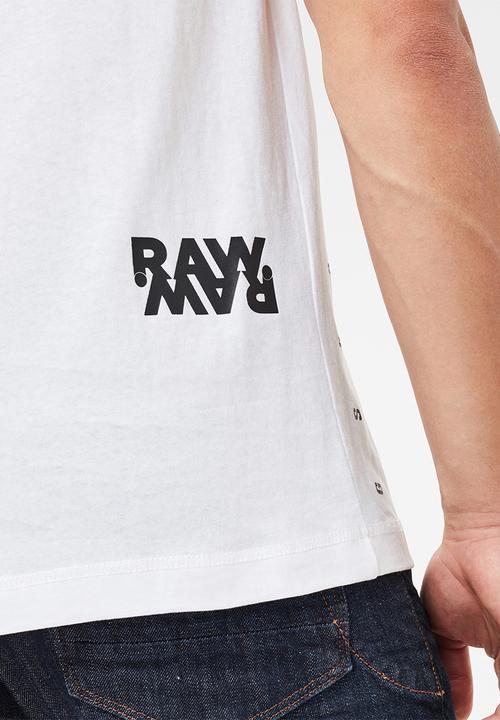 G-STAR - Multi logo+ korpaz r short sleeve tee - white
