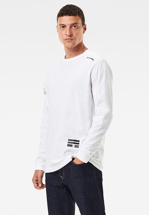 G-STAR - Multi logo+ korpaz r long sleeve tee - white