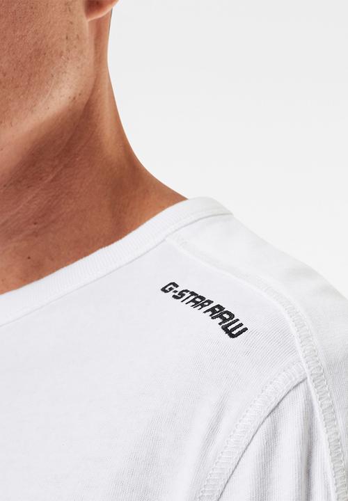 G-STAR - Multi logo+ korpaz r long sleeve tee - white