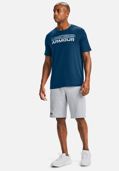 Under Armour - Ua blurry logo wordmark tee - blue