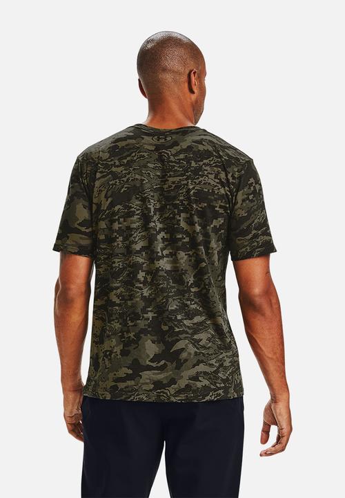 Under Armour - Ua all-over logo tee - black & green 