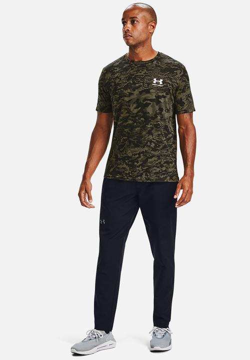 Under Armour - Ua all-over logo tee - black & green 