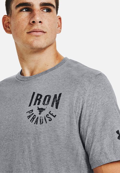 Under Armour - UA Project ROCK  Iron Paradise short sleeve tee - grey