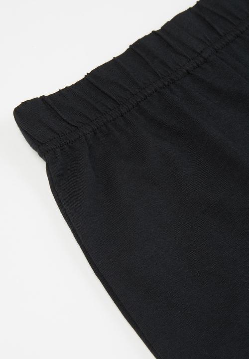 Pop Candy - 2 Pack short tee & shorts pj set - black