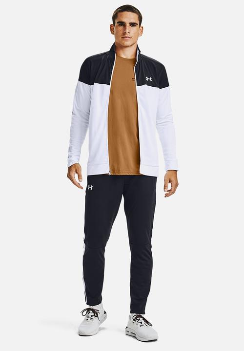 Under Armour - Sportstyle pique track jacket - black & white  