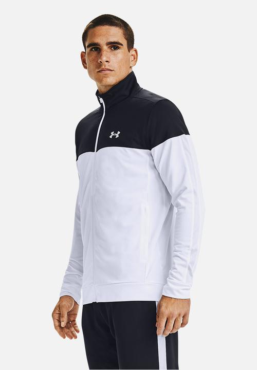 Under Armour - Sportstyle pique track jacket - black & white  