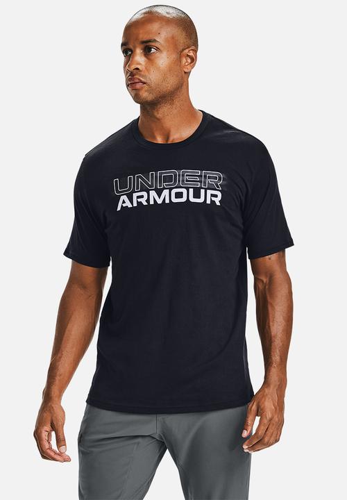 Under Armour - Ua blurry logo wordmark tee - black