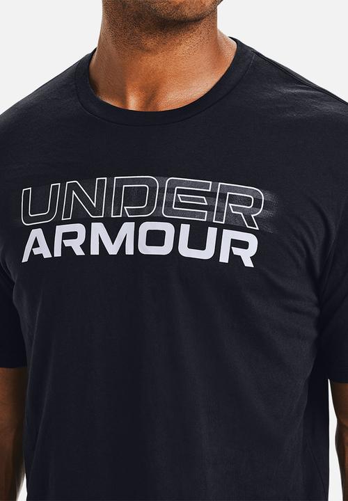 Under Armour - Ua blurry logo wordmark tee - black