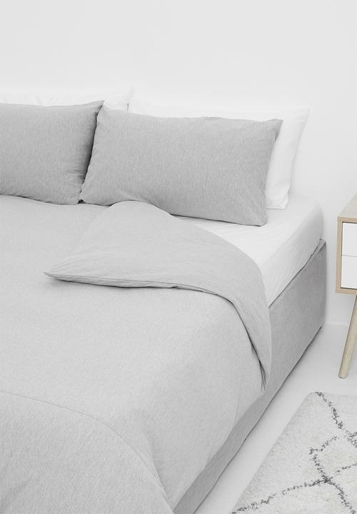 T-shirt Bed Co. - T-shirt cotton duvet cover set - soft grey