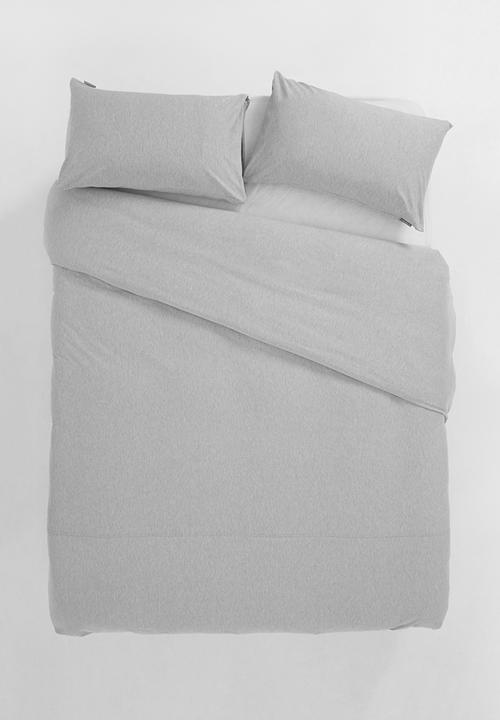 T-shirt Bed Co. - T-shirt cotton duvet cover set - soft grey