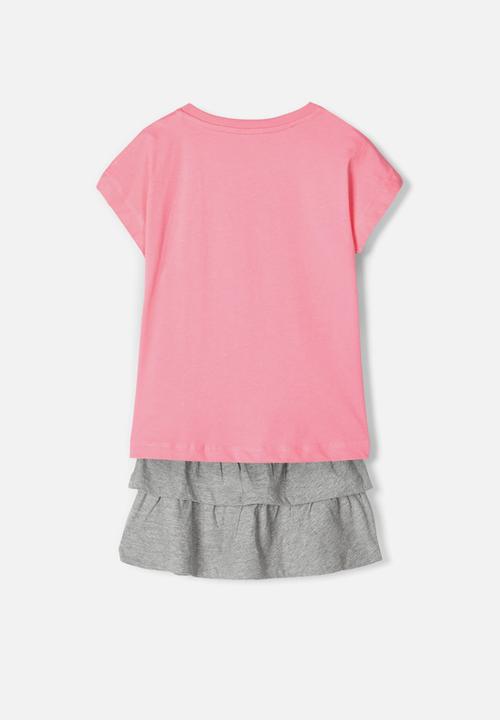 Name It - Vegas top & skirt set - pink