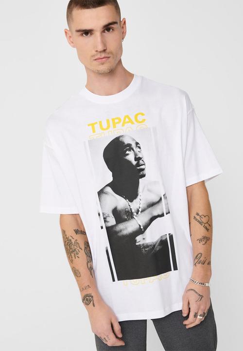 Only & Sons - Tupac life ovz short sleeve tee - white