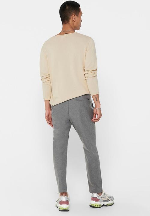 Only & Sons - Linus pant herringbone - grey