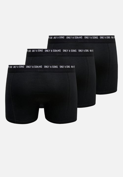 Only & Sons - Nolen trunk 3 pack - black