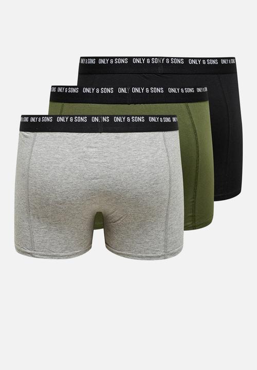 Only & Sons - Nolen trunk 3 pack - multi