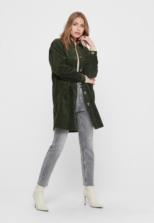 Jacqueline de Yong - Tory corduroy worker shirt - green 
