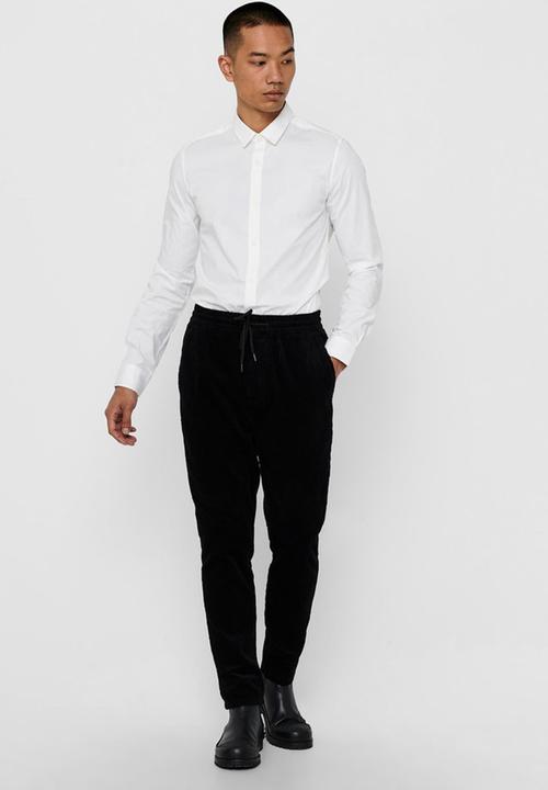 Only & Sons - Alfredo life long sleeve ex-slim shirt - white