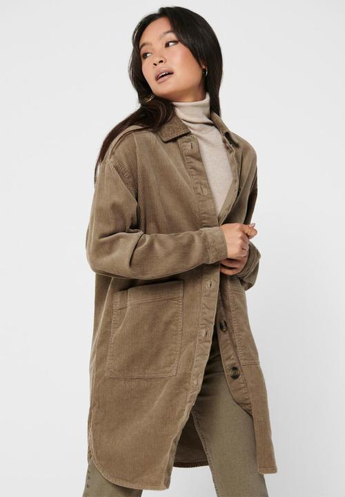 Jacqueline de Yong - Tory corduroy worker shirt - brown