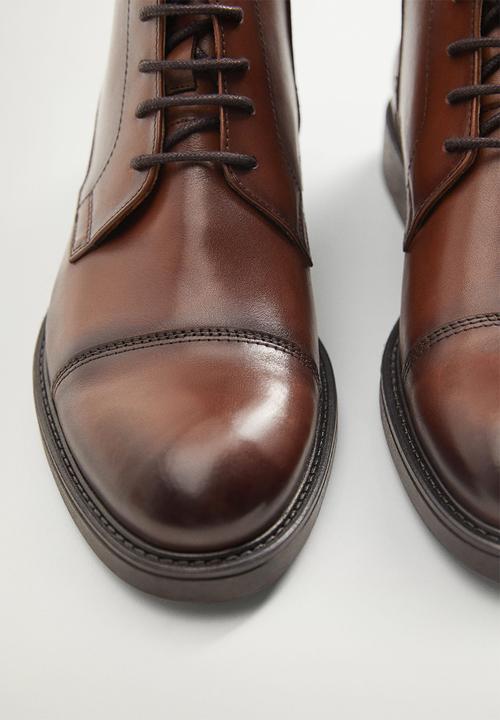MANGO - Ankle boots puntera - brown