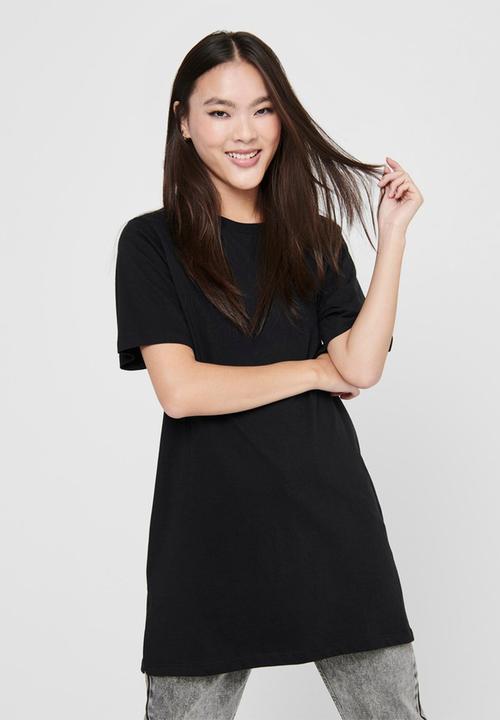 Jacqueline de Yong - Kris life short sleeve oversize top - black