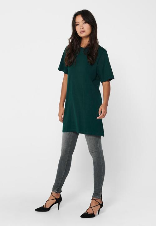 Jacqueline de Yong - Kris life short sleeve oversize top - green