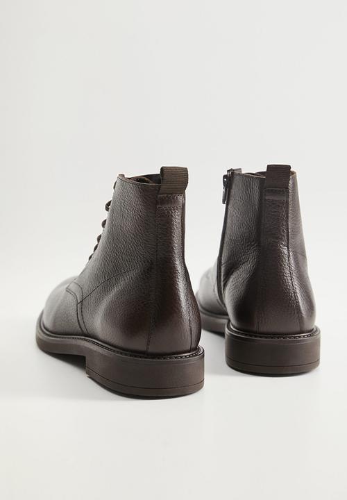 MANGO - Ankle boots bombeado - brown