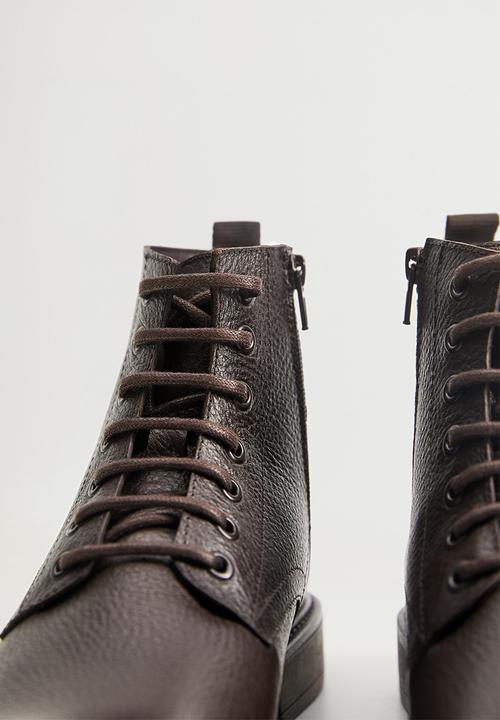 MANGO - Ankle boots bombeado - brown