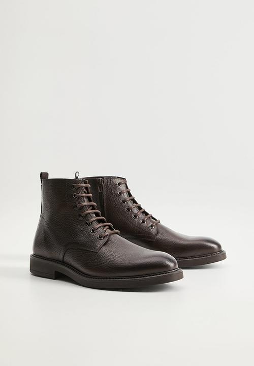 MANGO - Ankle boots bombeado - brown