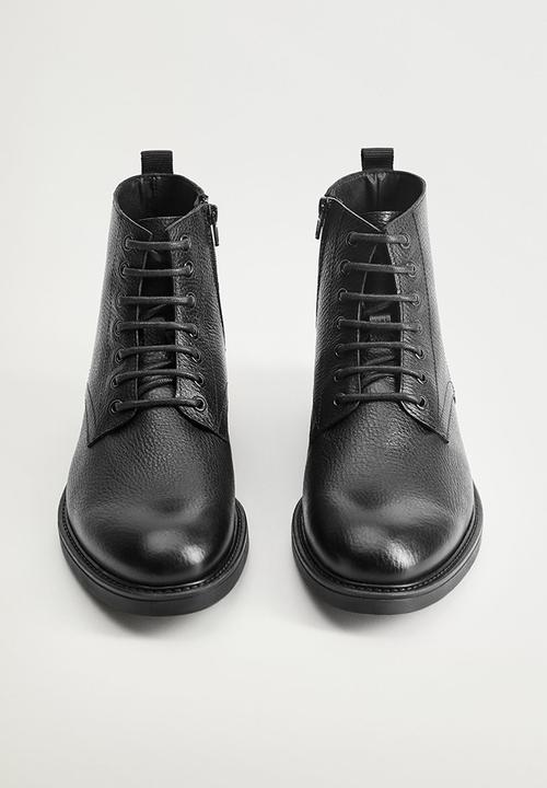 MANGO - Ankle boots bombeado - black