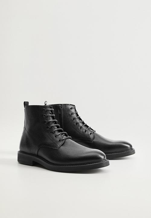 MANGO - Ankle boots bombeado - black