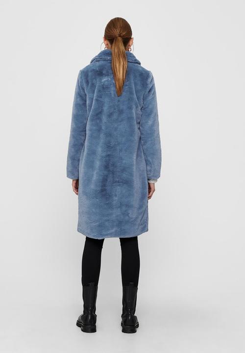 Jacqueline de Yong - Vivienne faux fur long - blue 