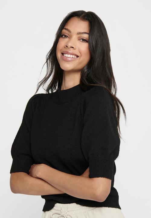 Jacqueline de Yong - Rue 2/4 pullover knit - black