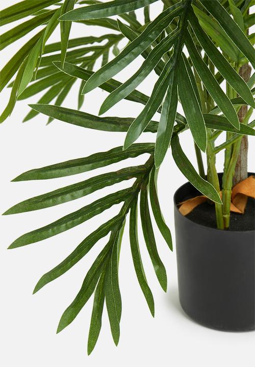 Silk By Design - Areca palm tree in pot - green 