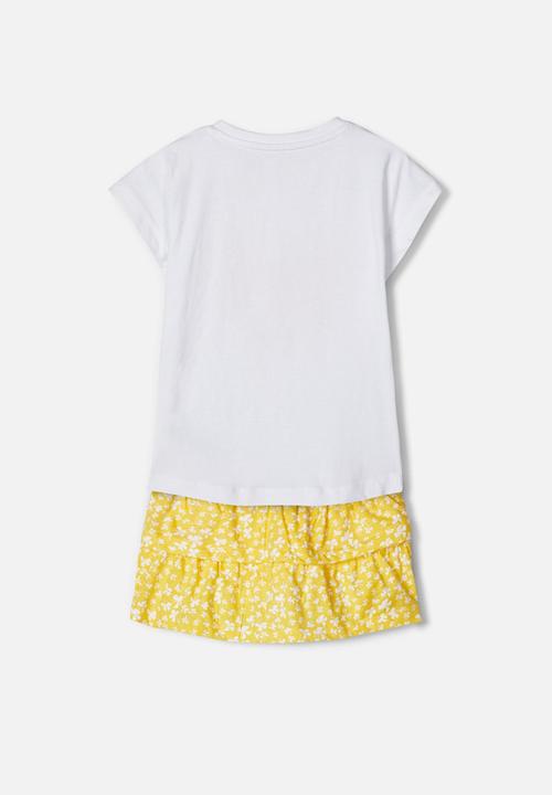Name It - Vegas top & skirt set - white