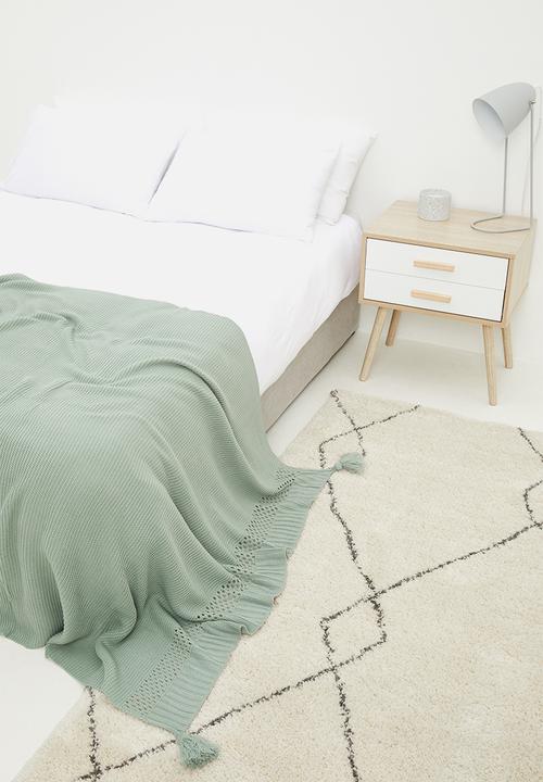 Sixth Floor - Anna knit throw - duck egg blue