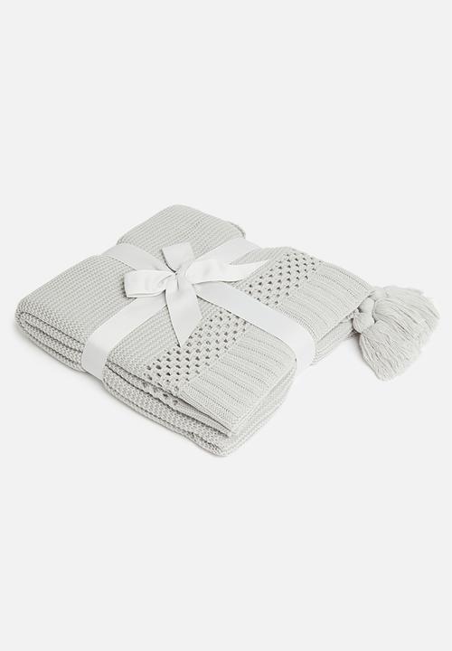 Sixth Floor - Anna knit throw - grey