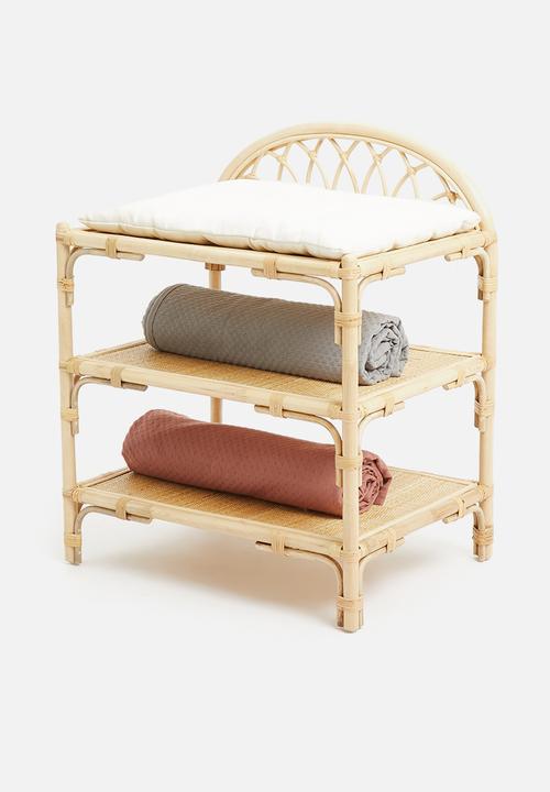 Sixth Floor - Luna rattan changing table - natural