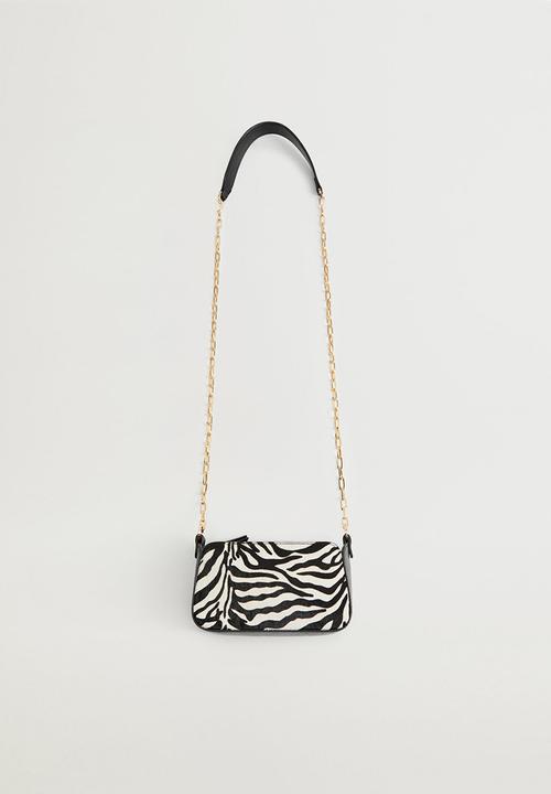 MANGO - Bag orelas - white & Balck 