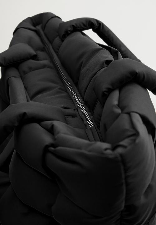 MANGO - Bag edredon - black